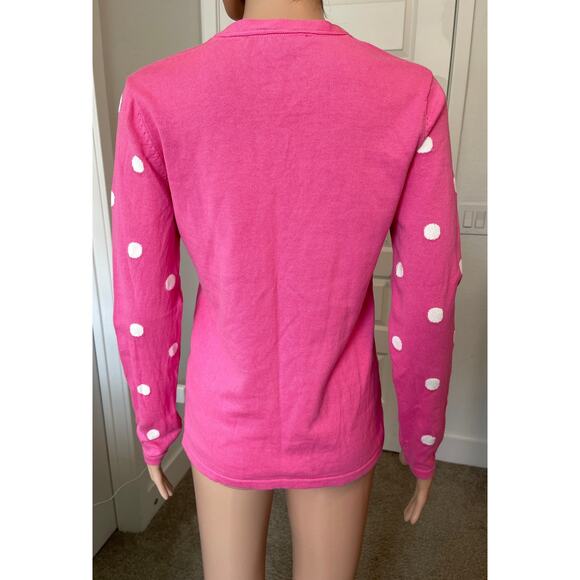 Tommy Hilfiger Sweater Pink Long Sleeves V Neck Sz S Gently Used - Picture 2 of 7